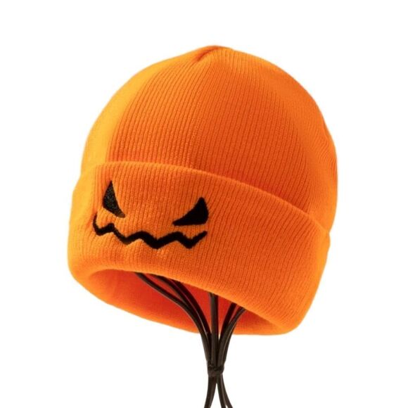 Pumpkin Face Beanie  - Picture 1 of 3